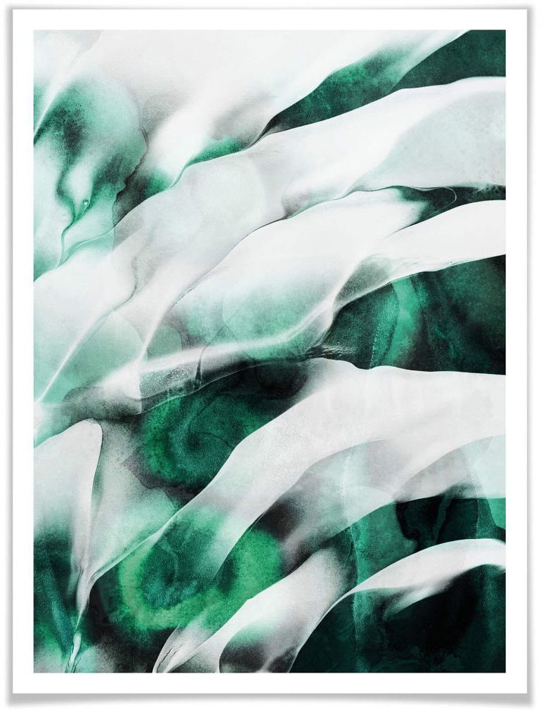 Wall-Art Poster »Emerald Grün«, Schriftzug, (1 St.), Poster ohne Bilderrahmen von Wall-Art