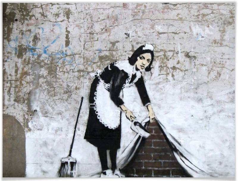 Wall-Art Poster »Graffiti Bilder Maid in London«, Menschen, (1 St.), Poster ohne Bilderrahmen von Wall-Art