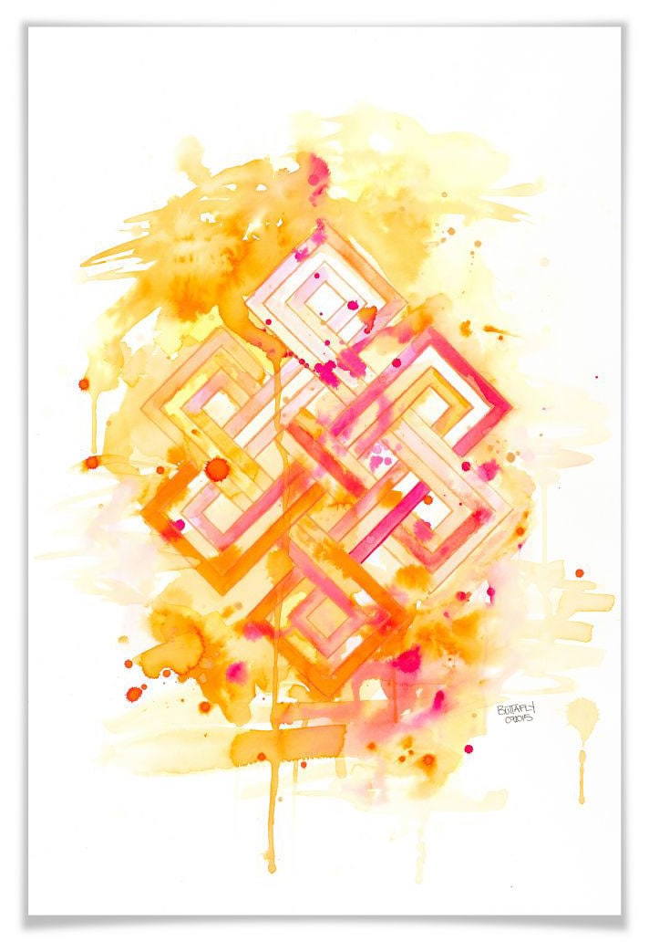 Wall-Art Poster »Karma«, Schriftzug, (1 St.), Poster ohne Bilderrahmen von Wall-Art