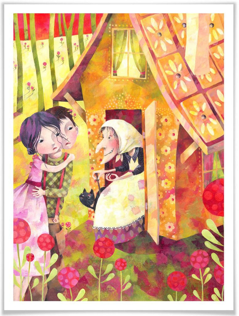 Wall-Art Poster »Märchen Wandbilder Hänsel und Gretel«, Geschichten & Märchen, (1 St.), Poster ohne Bilderrahmen von Wall-Art