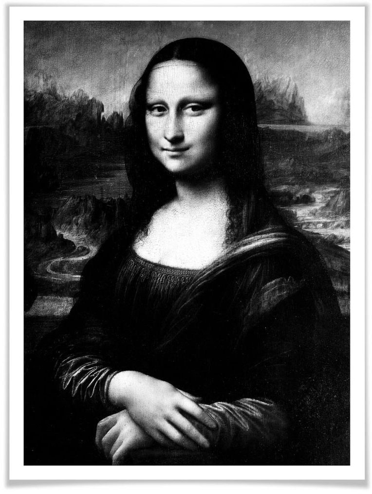 Wall-Art Poster »Mona Lisa«, Menschen, (1 St.), Poster ohne Bilderrahmen von Wall-Art