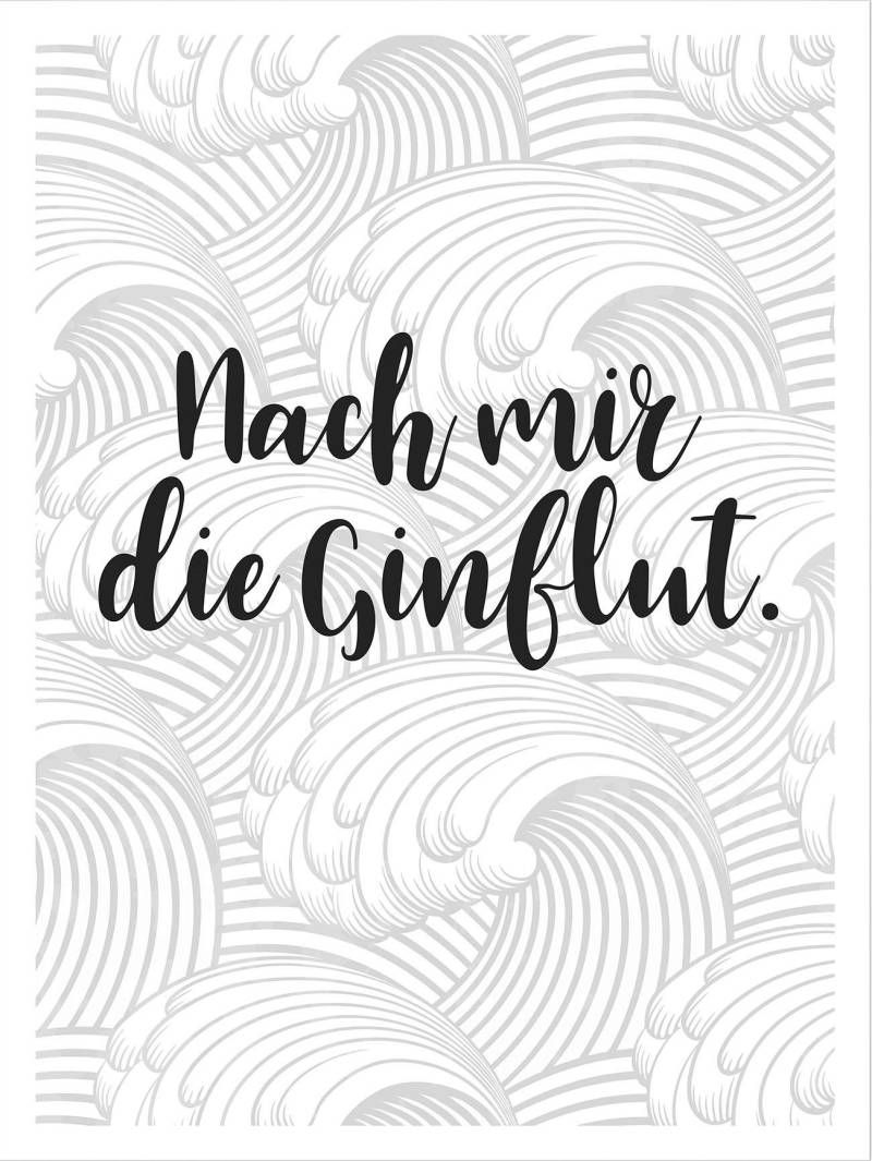 Wall-Art Poster »Nach mir die Ginflut«, Kinder, Poster ohne Bilderrahmen von Wall-Art