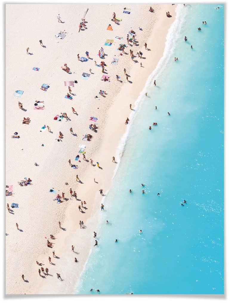 Wall-Art Poster »Strand Zakynthos«, Strand, (1 St.), Poster ohne Bilderrahmen von Wall-Art