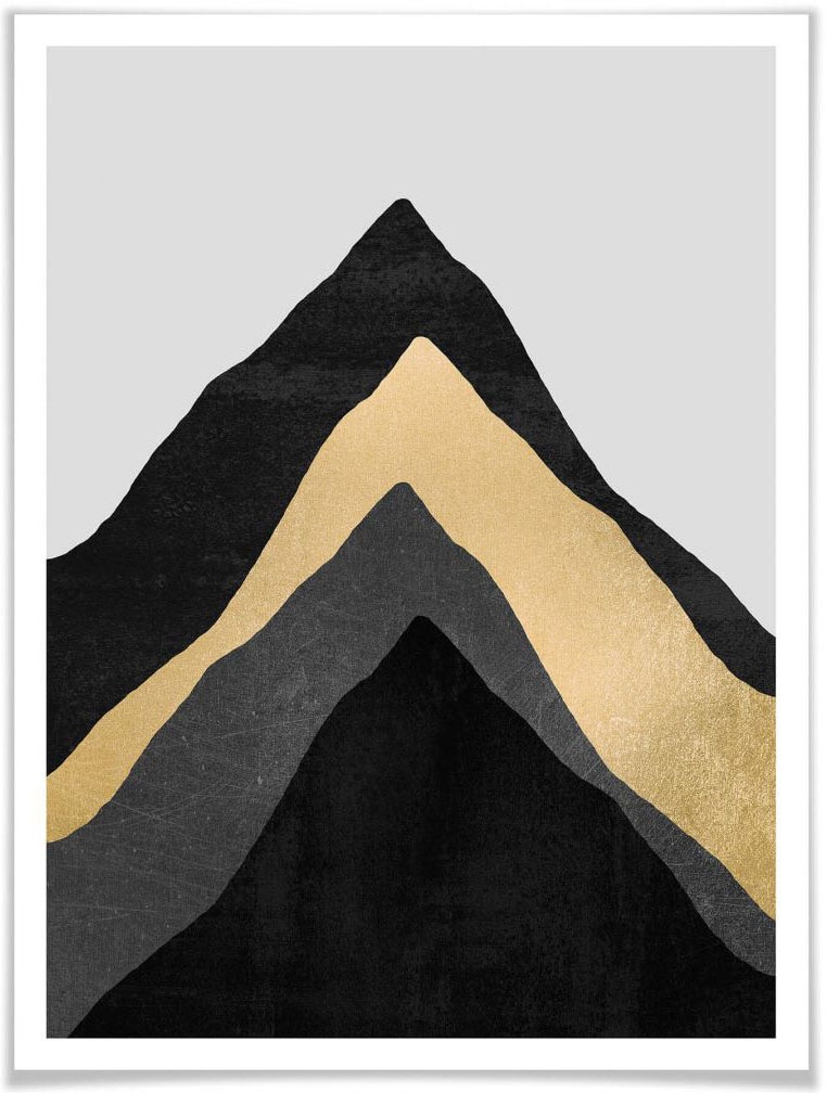 Wall-Art Poster »Vier Berge«, Berge, (1 St.), Poster ohne Bilderrahmen von Wall-Art