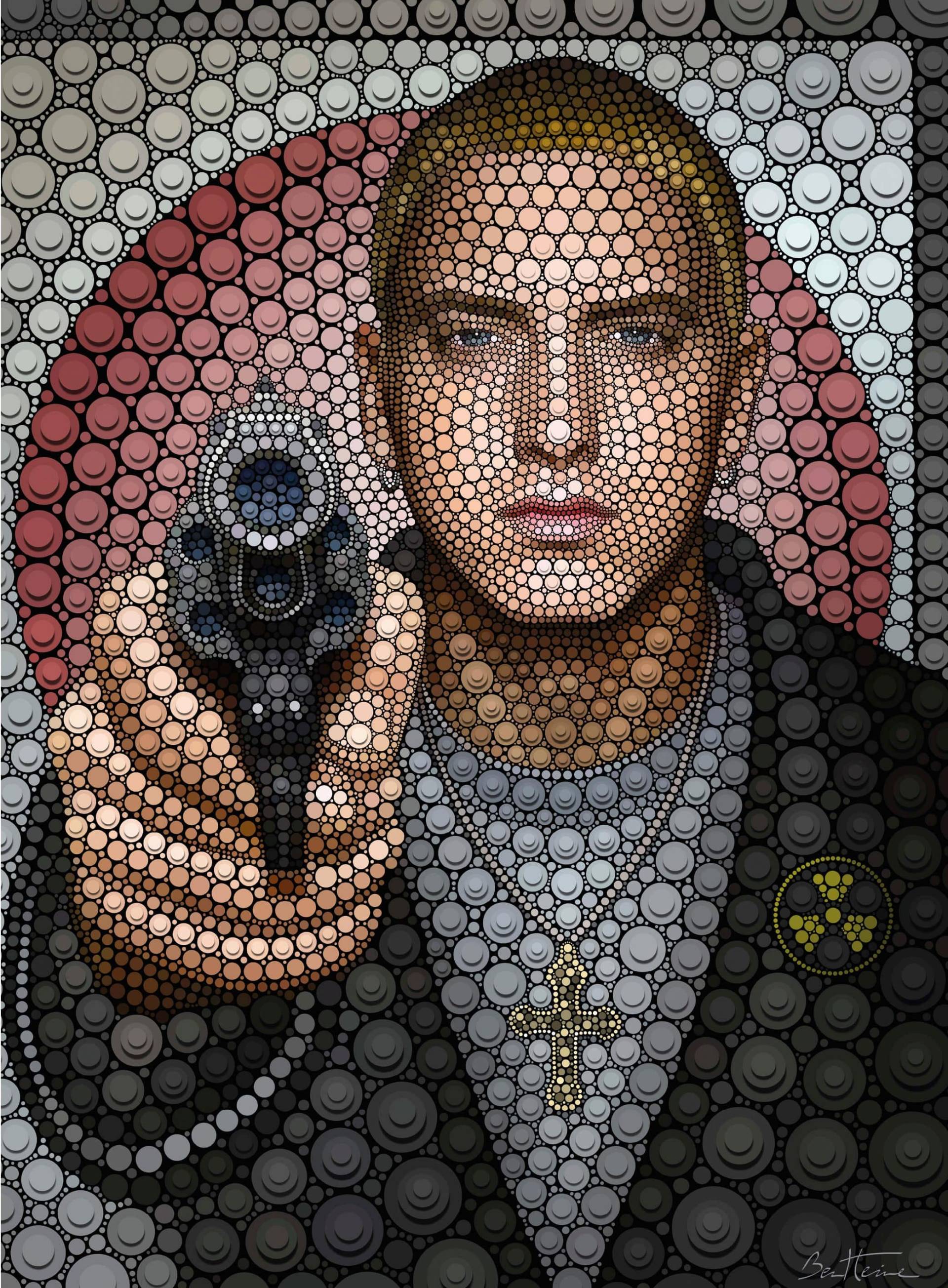 Wall-Art Vliestapete »Ben Heine Circlism: Eminem«, made in Berlin von Wall-Art