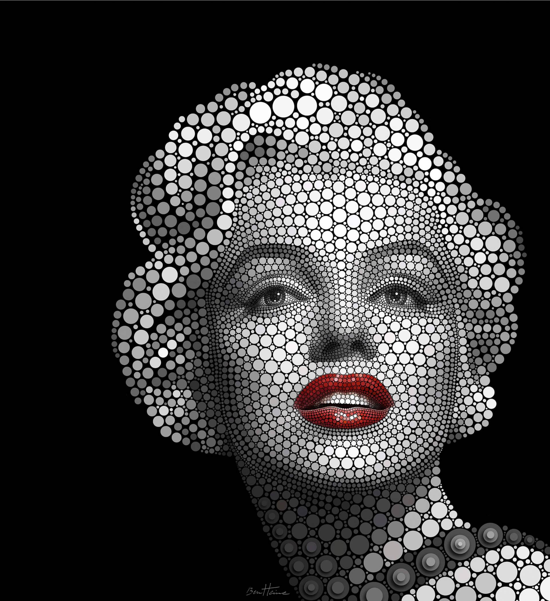 Wall-Art Vliestapete »Ben Heine Circlism: Marilyn Monroe«, Motiv, made in Berlin von Wall-Art