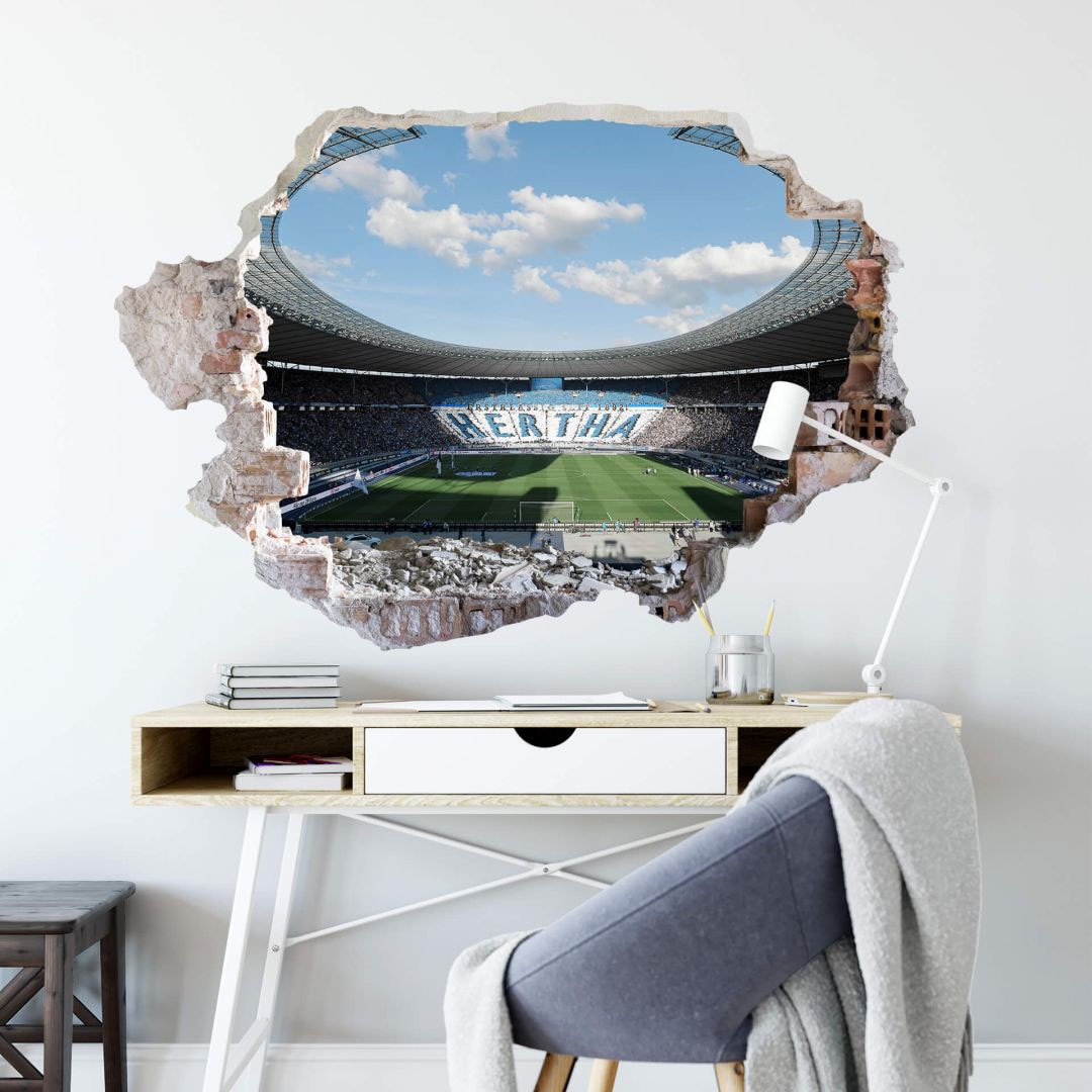 Wall-Art Wandtattoo »3D Arena Hertha Stadion bei Tag«, (1 St.), selbstklebend, entfernbar von Wall-Art