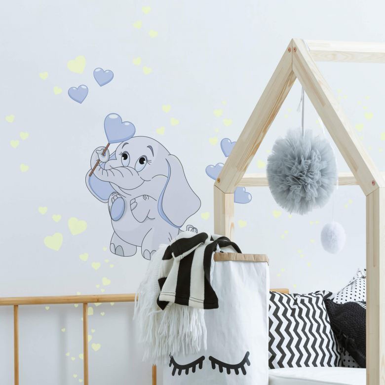 Wall-Art Wandtattoo »Elefantenbaby Leuchtsticker«, (1 St.), selbstklebend, entfernbar von Wall-Art