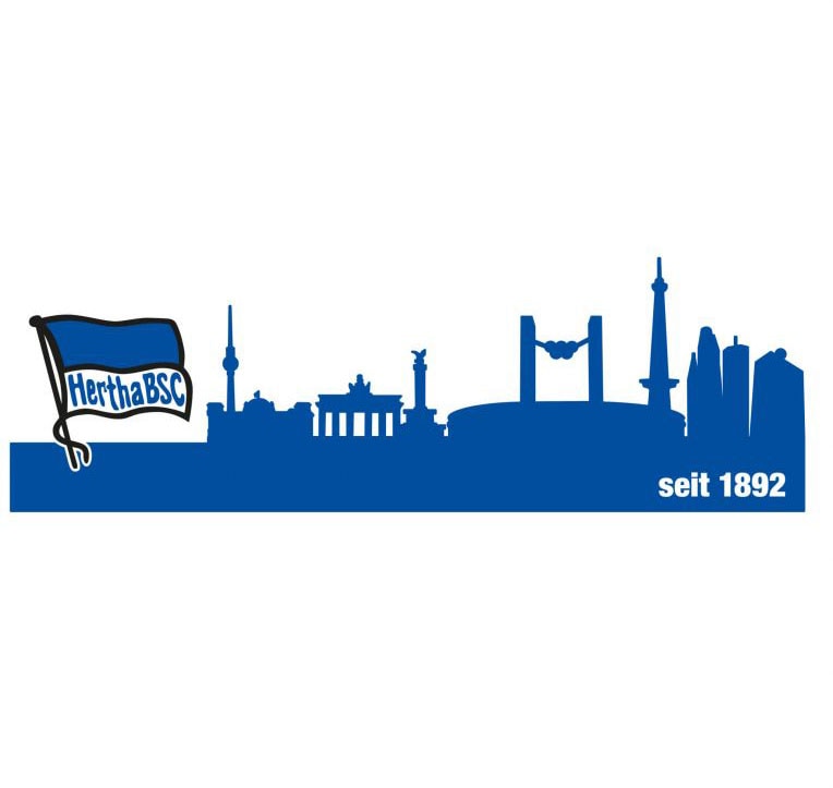 Wall-Art Wandtattoo »Fussball Hertha BSC Skyline«, (1 St.), selbstklebend, entfernbar von Wall-Art