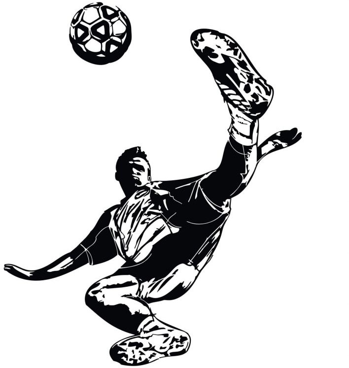 Wall-Art Wandtattoo »Fussball Kicker 02«, (1 St.), selbstklebend, entfernbar von Wall-Art