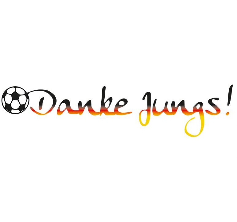 Wall-Art Wandtattoo »Fussball Spruch Danke Jungs«, (1 St.), selbstklebend, entfernbar von Wall-Art