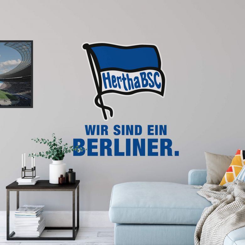 Wall-Art Wandtattoo »Hertha BSC Logo Schriftzug«, (1 St.), selbstklebend, entfernbar von Wall-Art