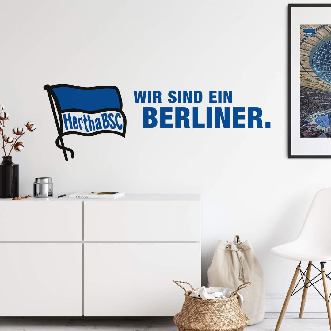 Wall-Art Wandtattoo »Hertha BSC Logo Schriftzug«, (1 St.), selbstklebend, entfernbar von Wall-Art