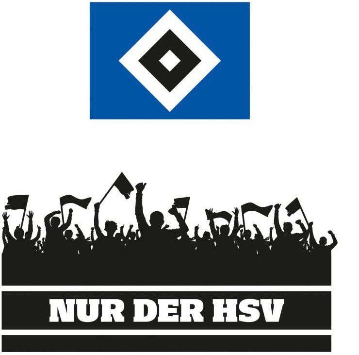 Wall-Art Wandtattoo »Nur der HSV Fans und Logo«, (1 St.), selbstklebend, entfernbar von Wall-Art