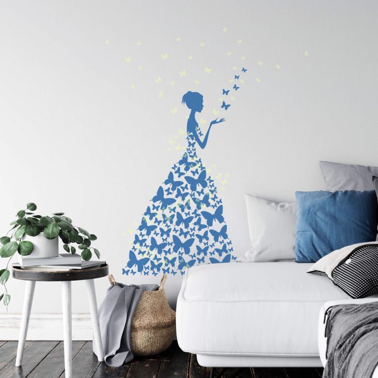 Wall-Art Wandtattoo »Schmetterling Leuchtsticker«, (1 St.), selbstklebend, entfernbar von Wall-Art