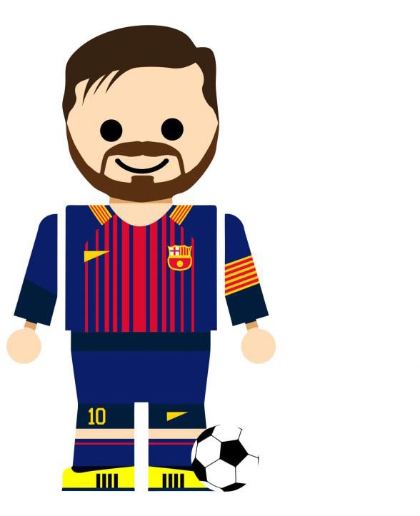 Wall-Art Wandtattoo »Spielfigur Fussball Messi«, (1 St.), selbstklebend, entfernbar von Wall-Art