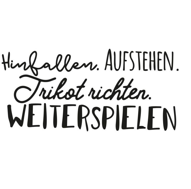 Wall-Art Wandtattoo »Spruch Hinfallen und Weiterspielen«, (1 St.), selbstklebend, entfernbar von Wall-Art