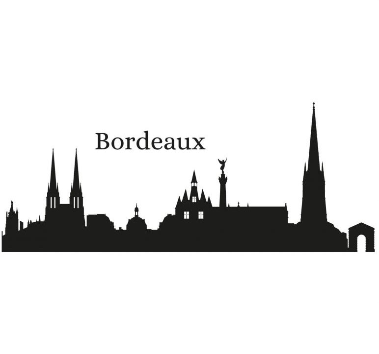 Wall-Art Wandtattoo »Stadt Skyline Bordeaux 120cm«, (1 St.), selbstklebend, entfernbar von Wall-Art