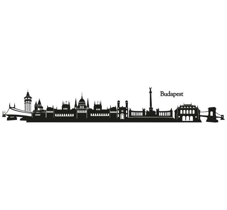 Wall-Art Wandtattoo »Stadt Skyline Budapest 120cm«, (1 St.), selbstklebend, entfernbar von Wall-Art