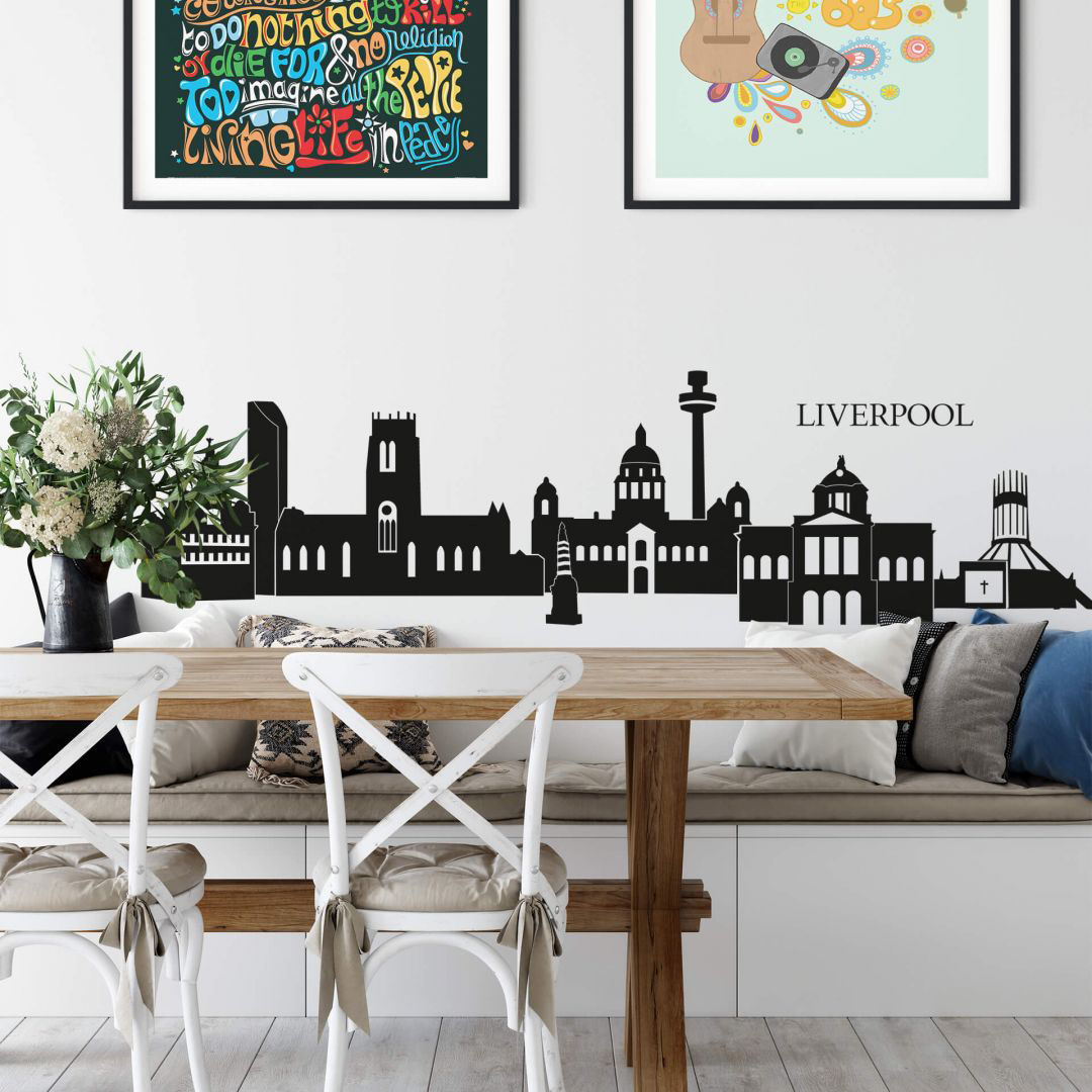 Wall-Art Wandtattoo »Stadt Skyline Liverpool 120cm«, (1 St.), selbstklebend, entfernbar von Wall-Art