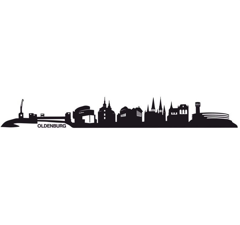 Wall-Art Wandtattoo »Stadt Skyline Oldenburg 120cm«, (1 St.), selbstklebend, entfernbar von Wall-Art