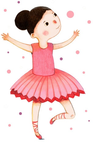 Wall-Art Wandtattoo »Tanzende Ballerina Rosa Rot«, (1 St.), selbstklebend, entfernbar von Wall-Art