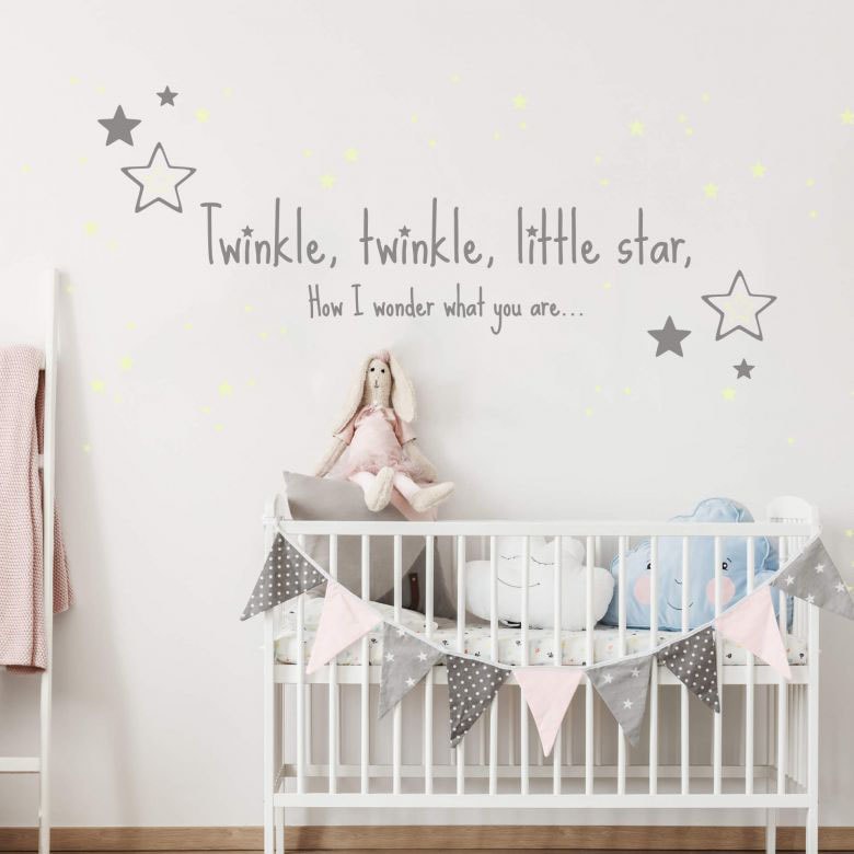 Wall-Art Wandtattoo »Twinkle little star Leuchtsterne«, (1 St.), selbstklebend, entfernbar von Wall-Art