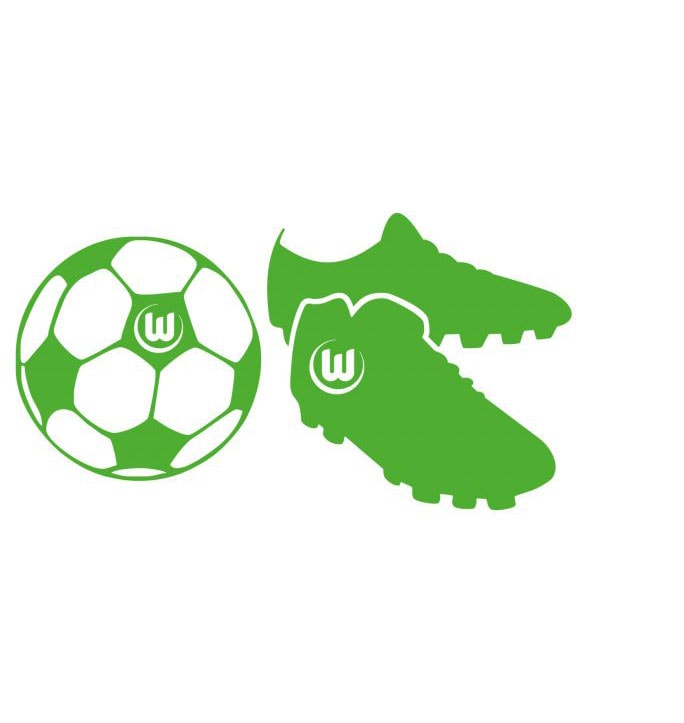 Wall-Art Wandtattoo »VfL Wolfsburg Fussballschuhe«, (1 St.), selbstklebend, entfernbar von Wall-Art