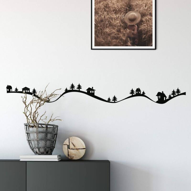 Wall-Art Wandtattoo »Weihnachtsdeko Dorf Berge 80cm«, (1 St.), selbstklebend, entfernbar von Wall-Art