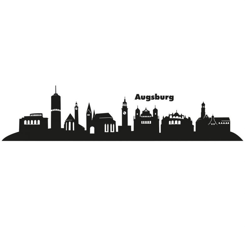 Wall-Art Wandtattoo »XXL Stadt Skyline Augsburg 120cm«, (1 St.), selbstklebend, entfernbar von Wall-Art