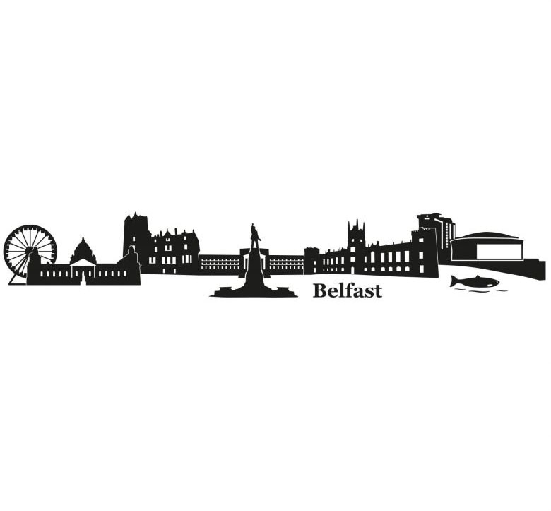 Wall-Art Wandtattoo »XXL Stadt Skyline Belfast 120cm«, (1 St.), selbstklebend, entfernbar von Wall-Art