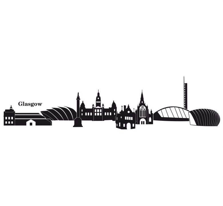 Wall-Art Wandtattoo »XXL Stadt Skyline Glasgow 120cm«, (1 St.), selbstklebend, entfernbar von Wall-Art