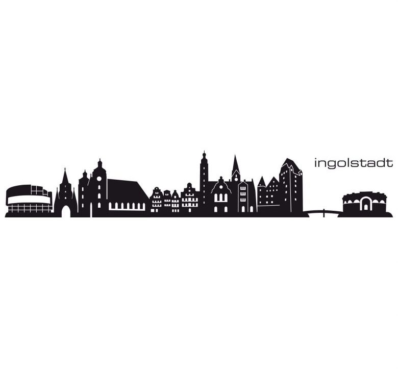 Wall-Art Wandtattoo »XXL Stadt Skyline IngolBayern 120cm«, (1 St.), selbstklebend, entfernbar von Wall-Art