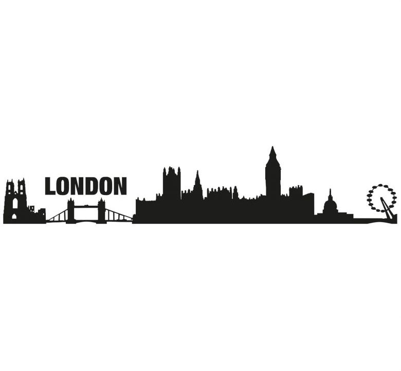 Wall-Art Wandtattoo »XXL Stadt Skyline London 120cm«, (1 St.), selbstklebend, entfernbar von Wall-Art