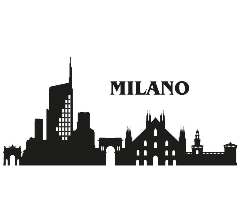 Wall-Art Wandtattoo »XXL Stadt Skyline Milano 120cm«, (1 St.), selbstklebend, entfernbar von Wall-Art