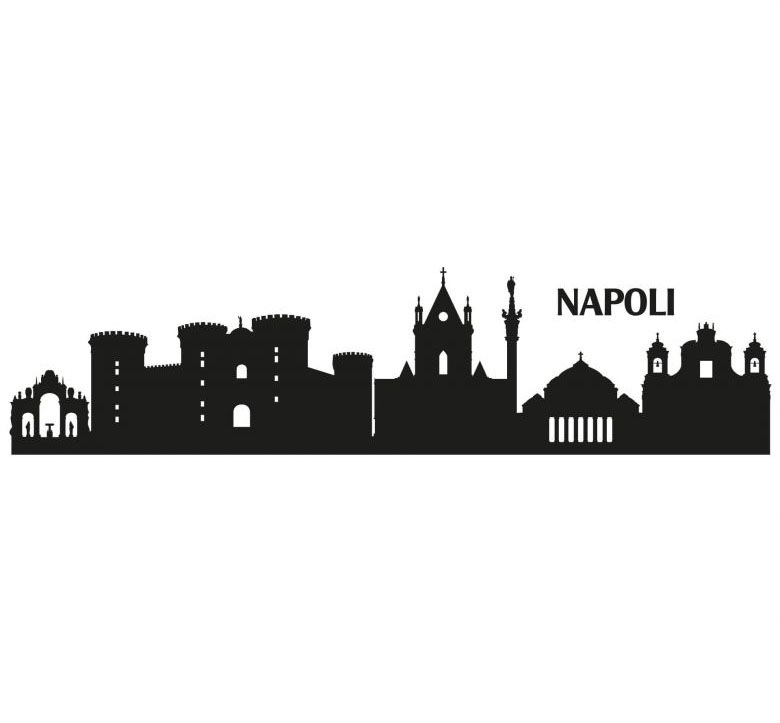 Wall-Art Wandtattoo »XXL Stadt Skyline Napoli 120cm«, (1 St.), selbstklebend, entfernbar von Wall-Art