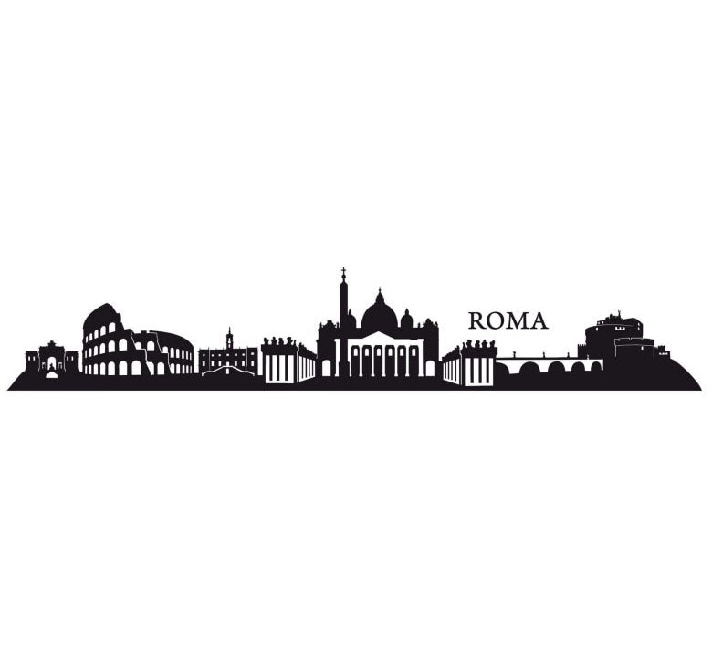 Wall-Art Wandtattoo »XXL Stadt Skyline Roma 120cm«, (1 St.), selbstklebend, entfernbar von Wall-Art