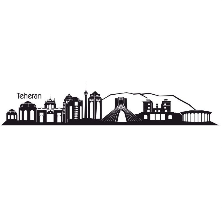 Wall-Art Wandtattoo »XXL Stadt Skyline Teheran 120cm«, (1 St.), selbstklebend, entfernbar von Wall-Art