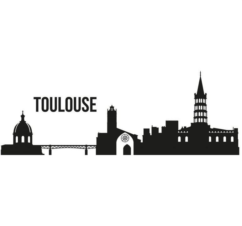 Wall-Art Wandtattoo »XXL Stadt Skyline Toulouse 120cm«, (1 St.), selbstklebend, entfernbar von Wall-Art