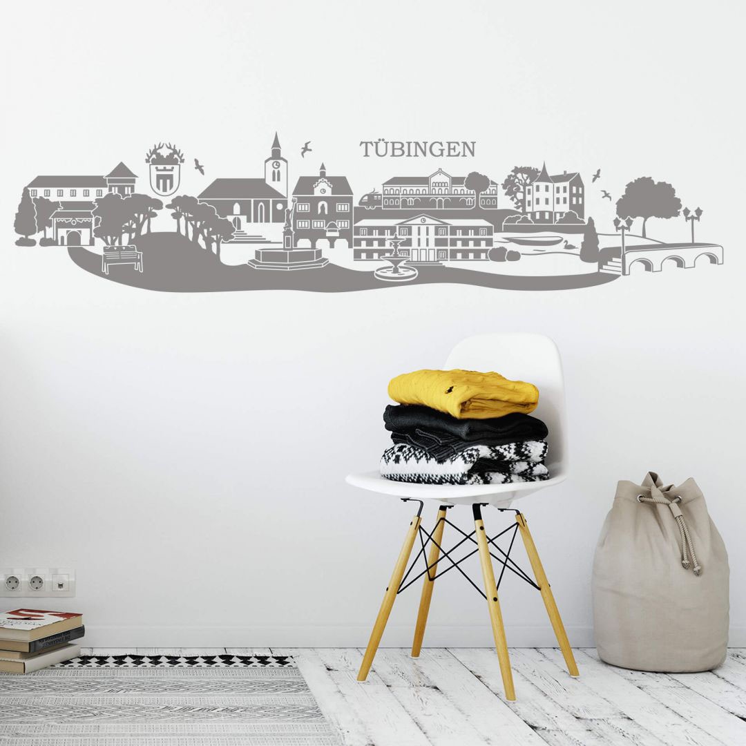 Wall-Art Wandtattoo »XXL Stadt Skyline Tübingen 150cm«, (1 St.), selbstklebend, entfernbar von Wall-Art