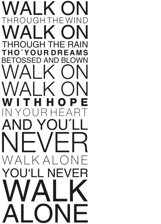 Wall-Art Wandtattoo »You will never walk alone«, (Set, 1 St.), selbstklebend, entfernbar von Wall-Art