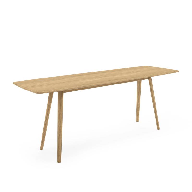 Deen Table Stehtisch, Grösse b. 160 x t. 85 cm, Tischplatt & Gestell eiche geflammt 14wo von Walter Knoll