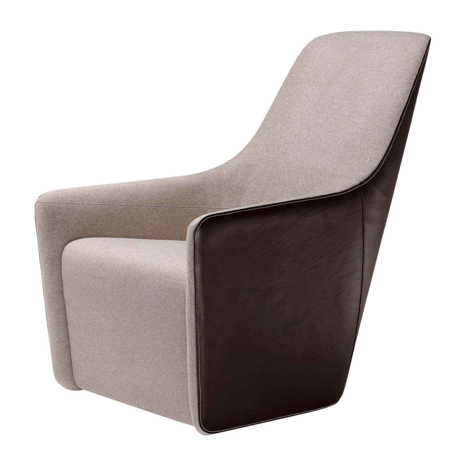 Foster 520 Lounge Sessel, Bezug leder select shell 1355 von Walter Knoll