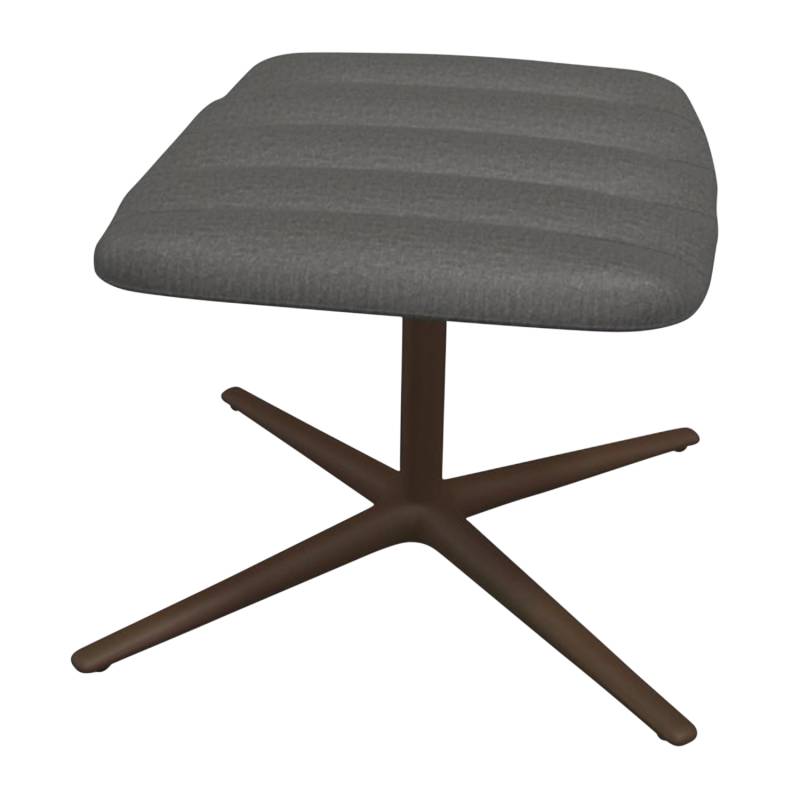 Healey Lounge Hocker, Bezug leder select shell 1355, Untergestell matt-pulverbeschichtet schwarz von Walter Knoll