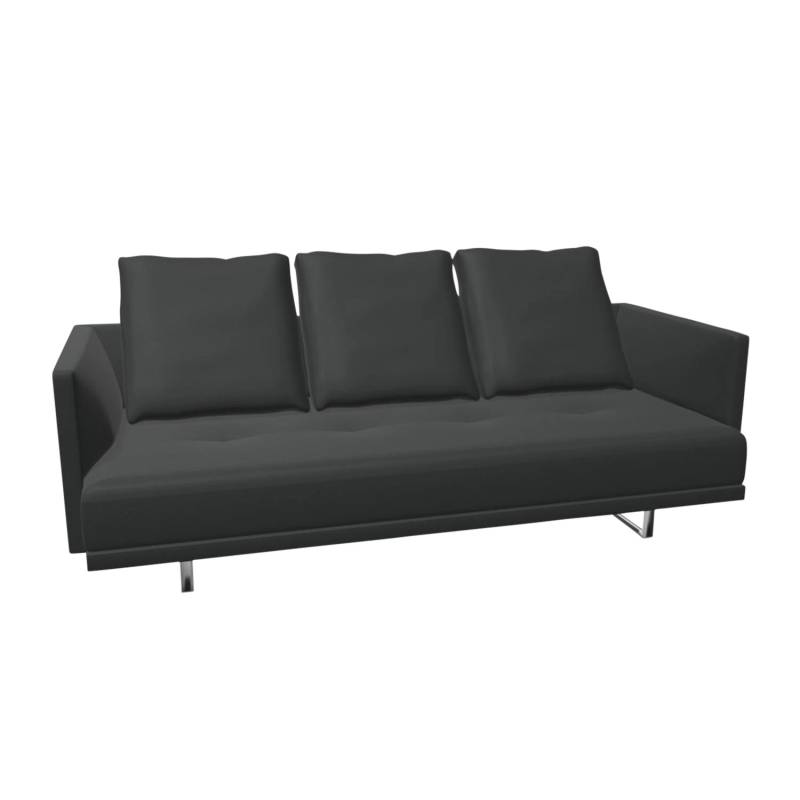 Prime Time 2er Sofa, Bezug leder select blau 1301, Untergestell matt-pulverbeschichtet bronze von Walter Knoll