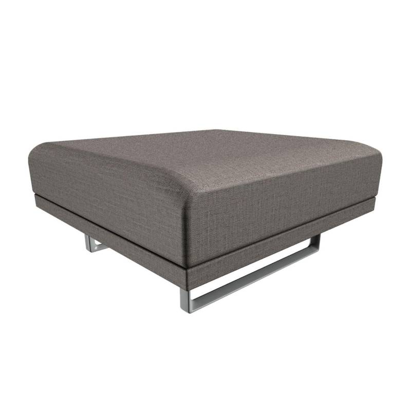 Prime Time Hocker, Bezug stoff divina 3, schwarz-oliv 181, Untergestell hochglanz poliert von Walter Knoll