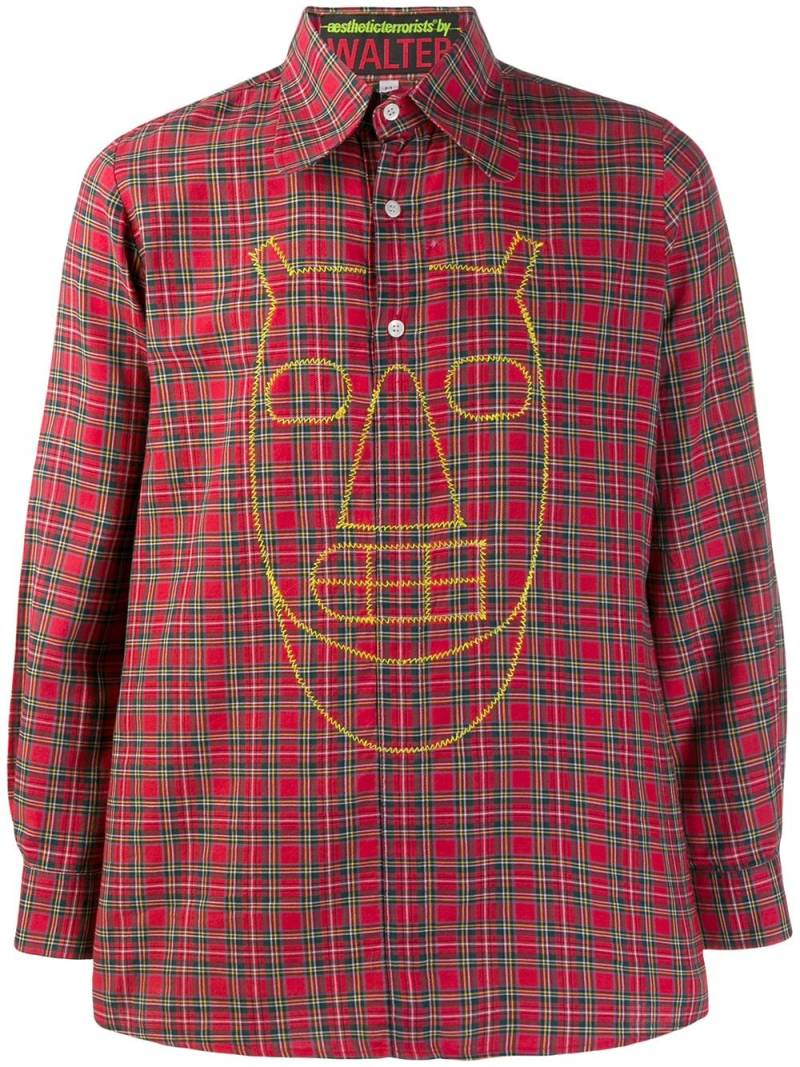 Walter Van Beirendonck Pre-Owned 2003/04's Pixidust checked shirt - Red von Walter Van Beirendonck Pre-Owned