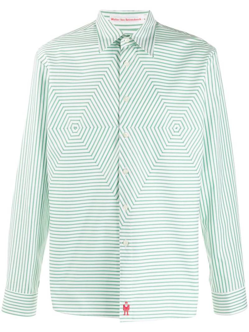 Walter Van Beirendonck Pre-Owned 2012's Cloud Nº9 optic effect shirt - White von Walter Van Beirendonck Pre-Owned