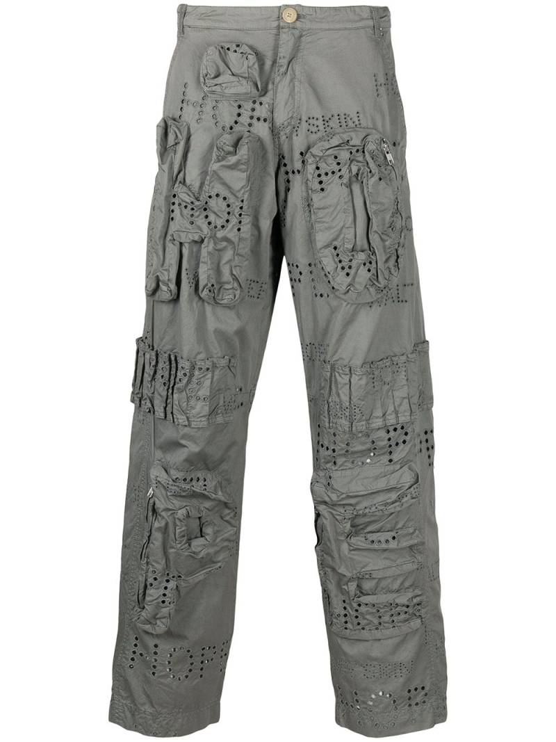 Walter Van Beirendonck Pre-Owned 3D Hope trousers - Grey von Walter Van Beirendonck Pre-Owned