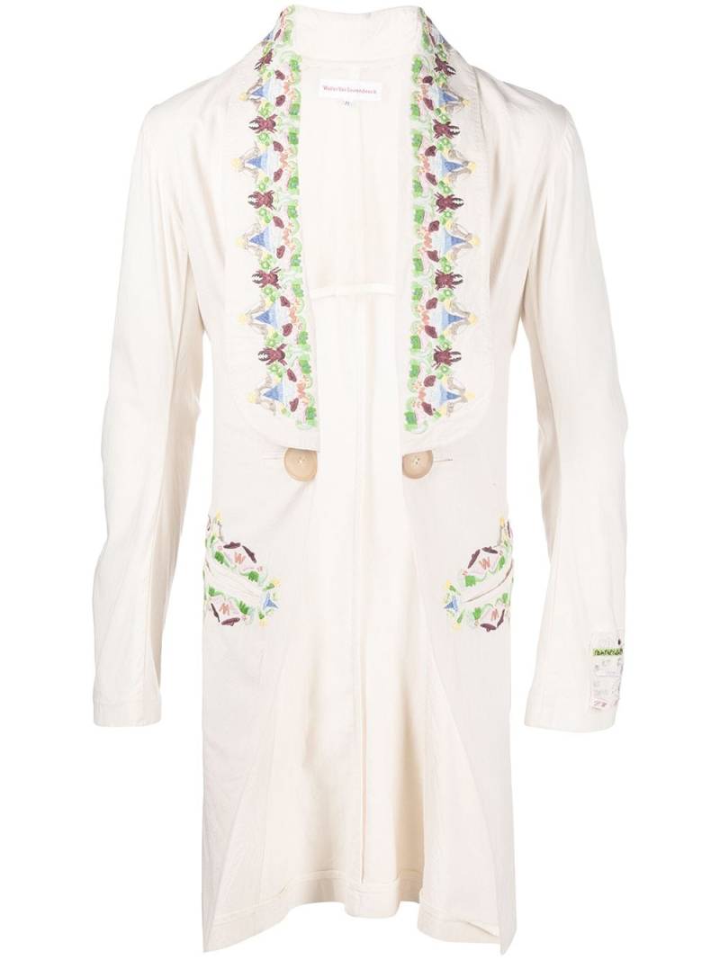 Walter Van Beirendonck Pre-Owned Revolution embroidered coat - Neutrals von Walter Van Beirendonck Pre-Owned